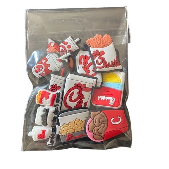 Chick fila croc charms set of 10 - Picture 2 of 2